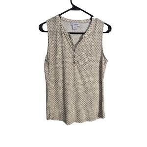 Liz Claiborne Tan Tank Top Blouse Womens Size M